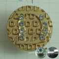 Raised glassic crystal buttons, golden fashion buttons for jeans